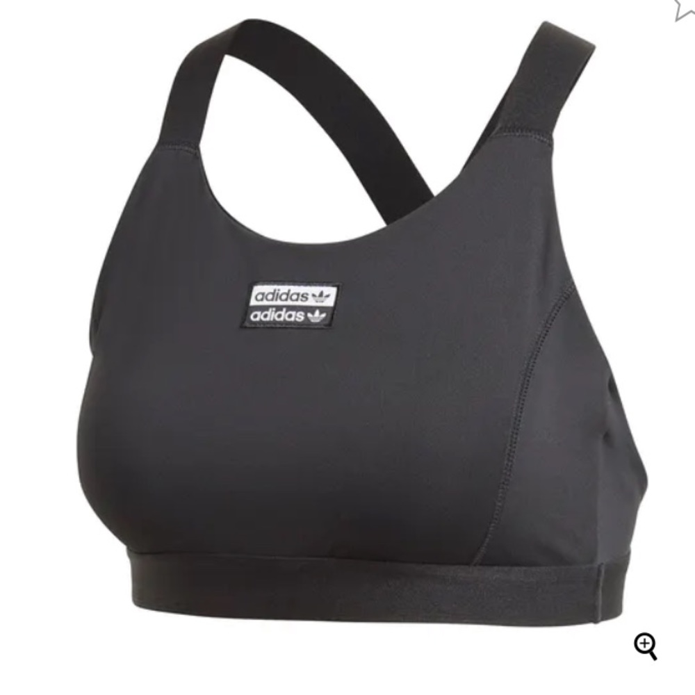 Adidas black sports bra